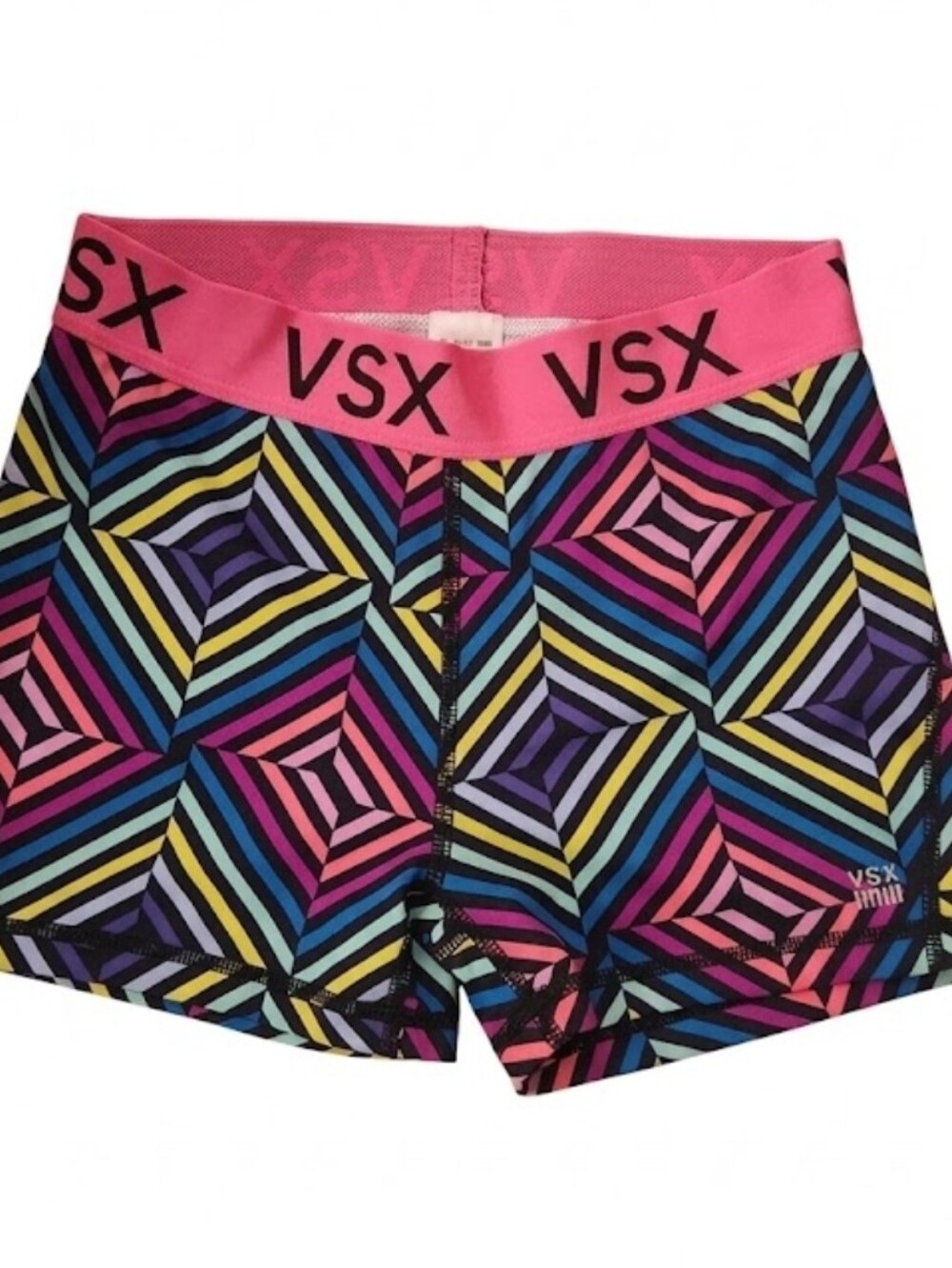Victoria's Secret Sport Multicolor Geometric Biker Shorts Women's Size Small